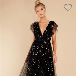Formal Stargazing Sparkle Black Gown